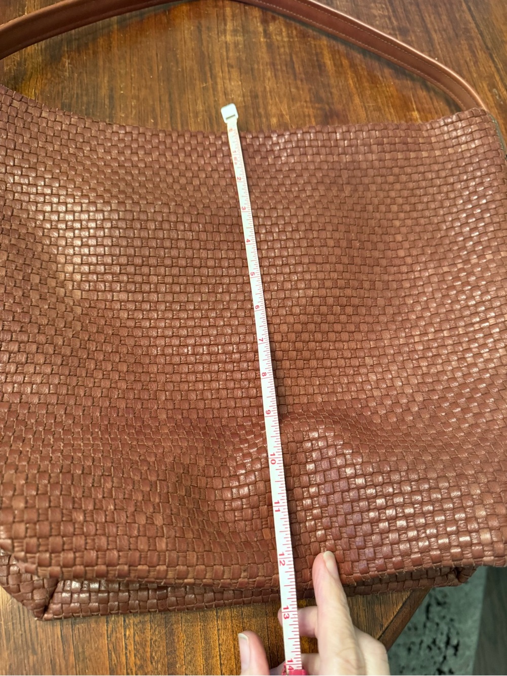 Cole Haan Woven Leather Shoulder Bag in Brown - Picture 10 of 12